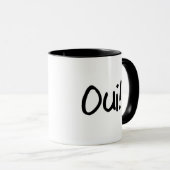 Oui ! oui ! Tasse de slogan d'expression de langue (Devant droit)
