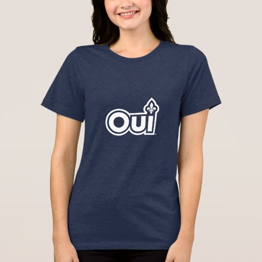 OUI Québec Tri-Blend Shirt (Voorkant)