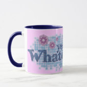 oui quoi que ce soit... denim bleu & rose ado mug (Gauche)
