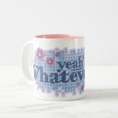 oui quoi que ce soit... denim bleu & rose mug (Devant gauche)