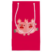 OUI !! Sac Cadeau de Cochons de Dessin Animé Migno (Devant)