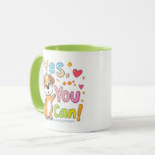 Oui, Vous Pouvez ! Mug de chien mignonne (Devant gauche)