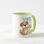 Oui, Vous Pouvez ! Mug de chien mignonne (Devant droit)