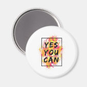 Oui vous pouvez - Réfrigérateur Magnet (Recto/Verso)