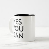 Oui vous pouvez tasse drôle de slogan de (Devant gauche)