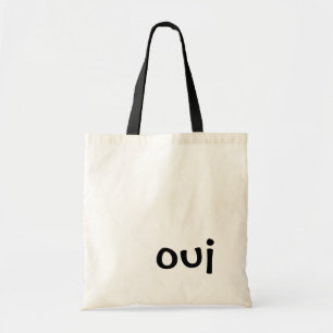 Oui zwart-witte Canvas tas