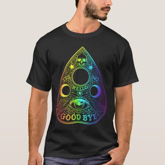 Ouija Board Planchette Gothic Paranormal Halloween T-shirt (Voorkant)