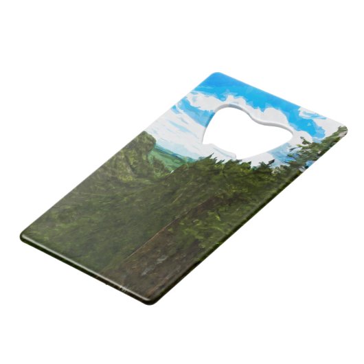 Ouimet Canyon Canada Abstract Impressionisme Kredietkaart Flessenopener (Achterkant Gekanteld)