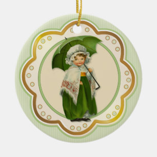 Ould Ireland Ierse Paraplu Meisje Keramisch Ornament
