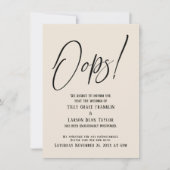 Oups ! Drôle Mariage Retardé Simple Carte de crème (Devant)