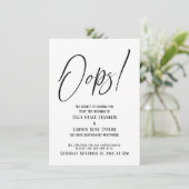 Oups ! Drôle Mariage retardée carte simple (Debout devant)