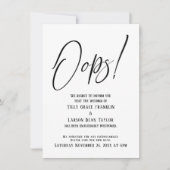 Oups ! Drôle Mariage retardée carte simple (Devant)