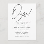 Oups ! Faire-part Mariage officiel différé (Devant)