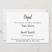 "Oups !" Faire-part Mariage reporté (Devant)
