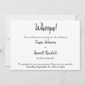 "Oups !" Faire-part Mariage reporté (Devant)