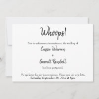 "Oups !" Faire-part Mariage reporté