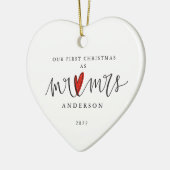 Our 1st Christmas As Mr. & Mrs. Ceramic Ornament (Links)
