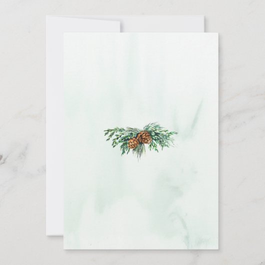 Our Adventure Rustic Pine Tree Forest Wedding Save The Date (Achterkant)
