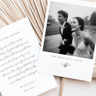 "Our Beautiful Chaos" Foto Dank je wel kaart