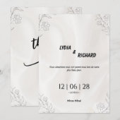 Our Beautiful Day Wedding Invitation Kaart (Voorkant / Achterkant)