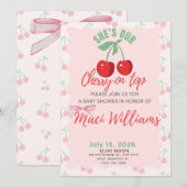 Our Cherry on Top Baby Shower Invitation (Devant / Derrière)