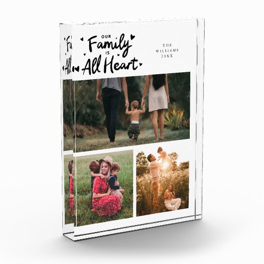 Our Family Is All Heart White Fotoblokken (Links)