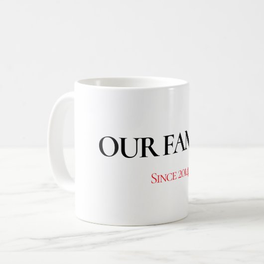 Our Family Personalized Mug (Devant gauche)