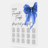 Our Favorite People Bow Wedding Seating Chart (Angle)