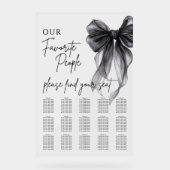 Our Favorite People Bow Wedding Seating Chart (Recto)