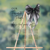 Our Favorite People Bow Wedding Seating Chart (Neutre)