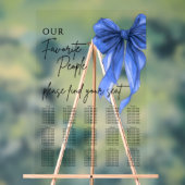 Our Favorite People Bow Wedding Seating Chart (Neutre)
