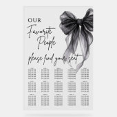 Our Favorite People Bow Wedding Seating Chart (Recto)