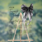 Our Favorite People Bow Wedding Seating Chart (Neutre)