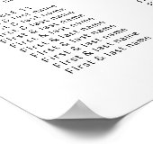 Our Favorite People Bow Wedding Seating Chart Poster (Hoek)