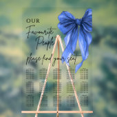 Our Favourite People Bow Wedding Seating Chart (Neutre)