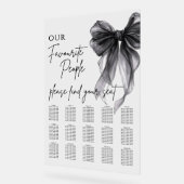 Our Favourite People Bow Wedding Seating Chart Acryl Bord (Hoek)