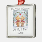 Our First Christmas as Mr. & Mrs. – 2025 Metalen Ornament (Links)
