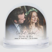 Our First Christmas As Mr & Mrs with Custom Photo (Arrière)