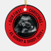 Our First Christmas as Parents Ultrasound Keramisch Ornament (Voorkant)