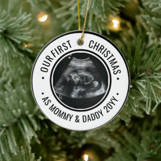 Our First Christmas as Parents Ultrasound Keramisch Ornament
