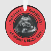 Our First Christmas as Parents Ultrasound Ornament (voorkant)