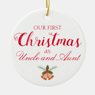 Our First Christmas as Uncle and Aunt Ornaments Keramisch Ornament