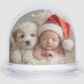 Our First Christmas Baby and Pet Snow Globe (Avant)