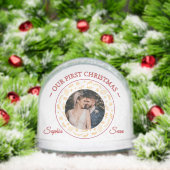 Our First Christmas Bible Verse Photo Snow Globe (Noël)