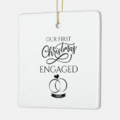 Our First Christmas Engaged 2025 Engagement Keramisch Ornament (Links)