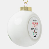 Our First Christmas Engaged 2025 Keramische Bal Ornament (Links)
