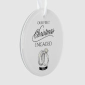 Our First Christmas Engaged 2025 Ornament (voorkant)