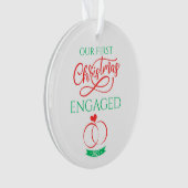 Our First Christmas Engaged 2025 Ornament (voorkant)