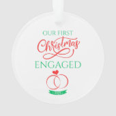 Our First Christmas Engaged 2025 Ornament (achterkant)