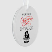 Our First Christmas Engaged 2025 Ornament (voorkant)